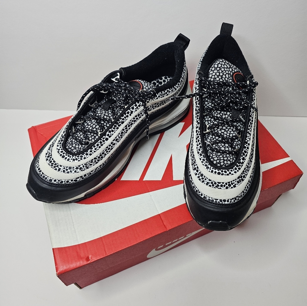 Nike Air Max 97 SE Phantom/Blk Chile Red Women Size 9 Mens 7.5 Made In Vietnam - Picture 13 of 16